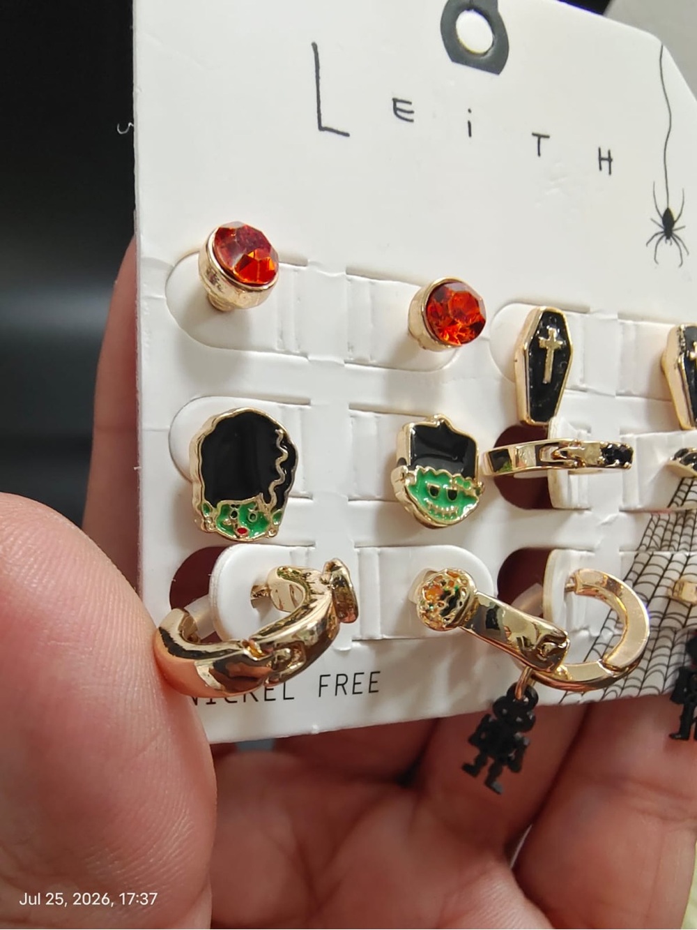 NWT Leith Set of 6 Halloween Stud & Huggie Hoop Earrings - Picture 3 of 5